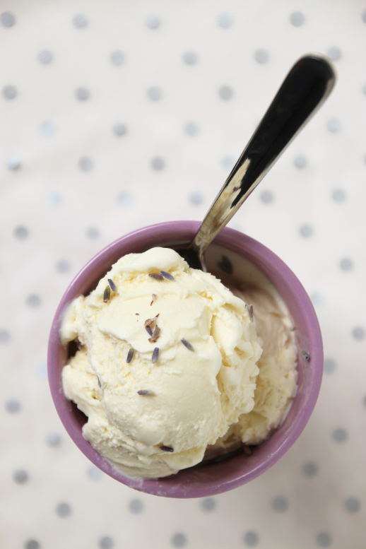 Honey Lavender Chevre Ice Cream {{Baking Bytes}}